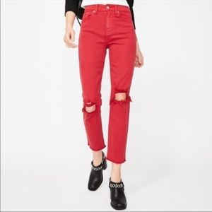 DAZE Straight Leg, Colored, Ripped Jeans